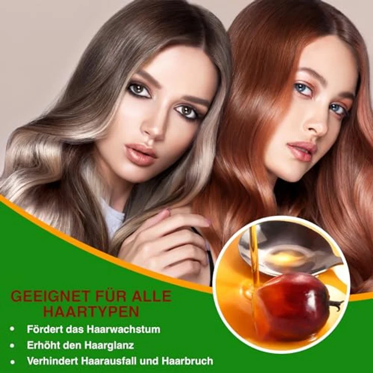 P-Beauty Batana Öl 3x120ml, Bio & Vegan Haarpflege-Öl für Haarwachstum, Anti Haarausfall, Anti Spliss, Unisex, Nussiges Aroma – Bild 5
