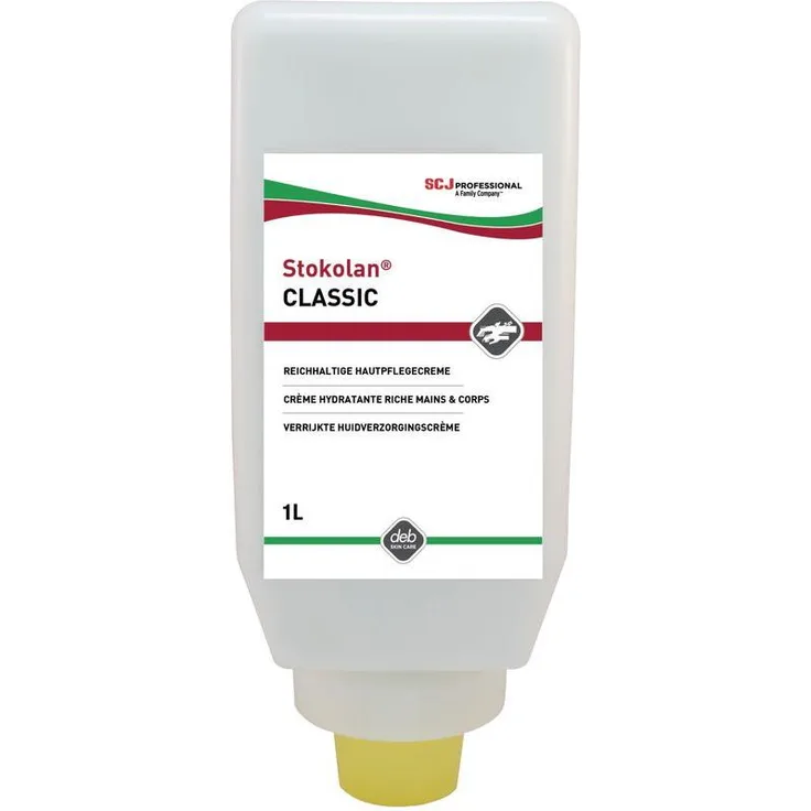 Stoko Stokolan classic Handcreme, hochwirksame Hautpflege, mäßig fettend, 1000 ml