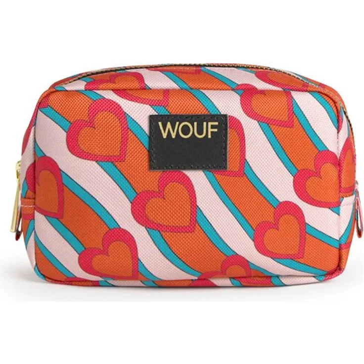 Wouf Daily Kulturbeutel, 15 cm, rot, 100% Polyester, kompakt 15 x 6.5 x 10 cm