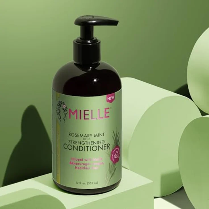 Mielle Organics Conditioner, Strengthening, 340.2 g, angereichert mit Rosmarin, Minze und Biotin, Sulfat- und Parabenfrei – Bild 5