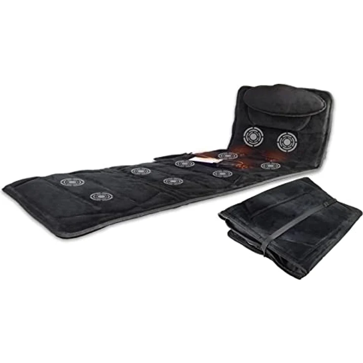 Jocca Elektro-Massagematte, Tappetino Massaggiante Elettrico mit 10 Massagezonen, Infrarot-Wärmefunktion, schwarz – Bild 1