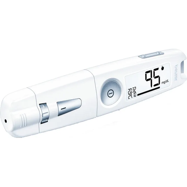 Beurer GL50 Blutzuckermessgerät, präzise Messung in mg/dl, weiß