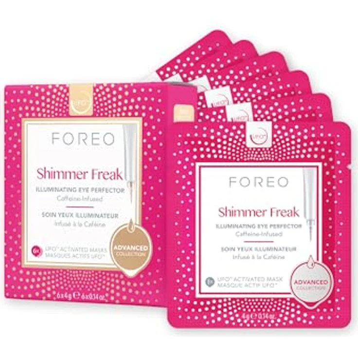 Foreo UFO Maskenpads Shimmer Freak 2.0, Gesichtsmasken mit Koffein für erfrischte Augen, 4 g – Bild 1