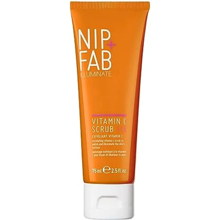 Nip + Fab Vitamin C Fix | Gesichtspeeling mit Vitamin C | Kokosnussöl | Kaffeesamen | Reinigendes Gesichtspeeling | Aufgehellte Haut | Geglättete Fältchen | 75 ml