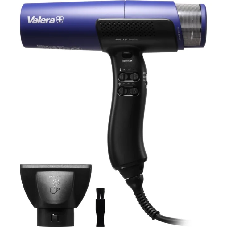 Valera Vanity Care AI, Haartrockner für Herren mit Temperaturregulation, Ionen-Funktion und Kaltluft, blau – Bild 1