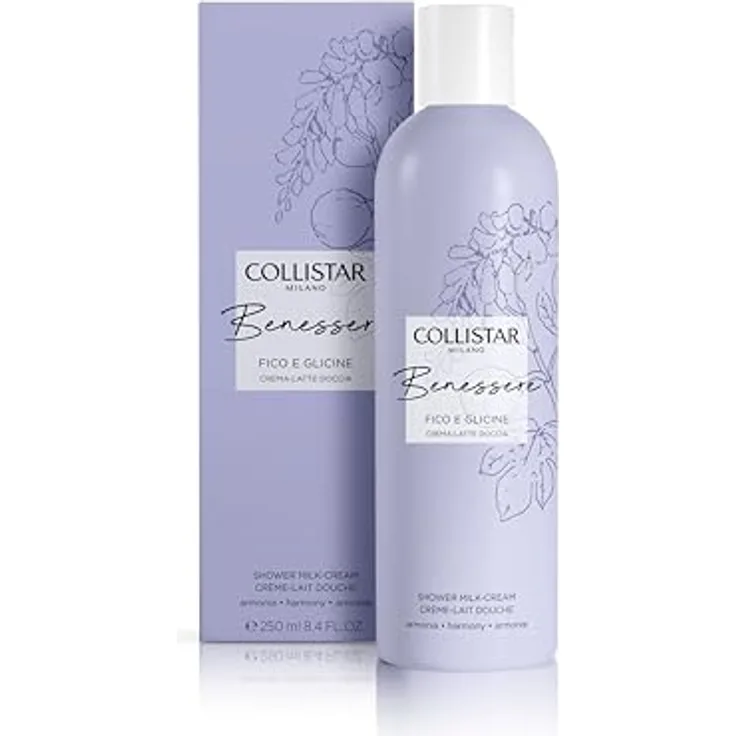 Collistar Duschmilch Wellness Feige und Glyzinie, feuchtigkeitsspendend und pflegend, parfümierte Körperreinigung, 250 ml