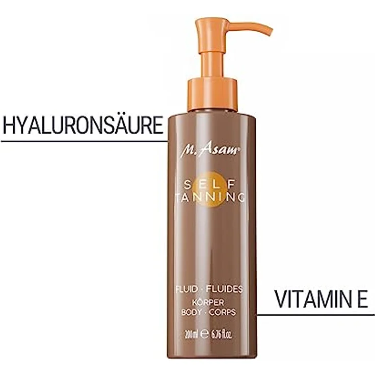 M. Asam SUN Self Tanning Fluid (200 ml) – Selbstbräuner Für Den Körper Mit Sofort- & Langzeit-Effekt, Natürlich Wirkende & Langanhaltende Bräune, Feuchtigkeitsspende Inhaltsstoffe – Bild 3