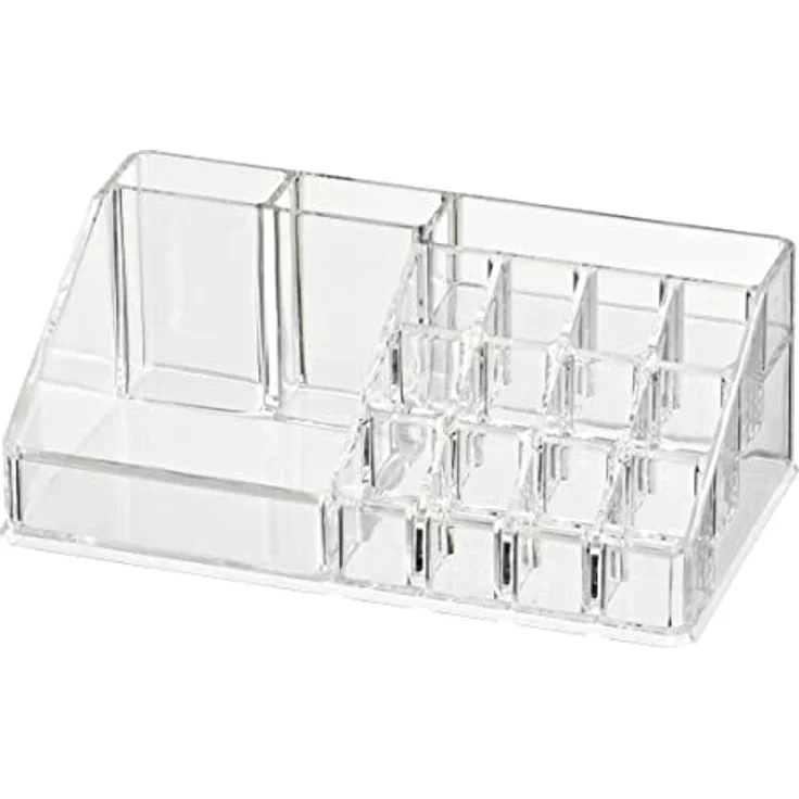 WENKO Kosmetik Organizer Femme, transparenter Acryl-Organizer mit 16 Fächern, 22,5 x 8 x 12,5 cm – Bild 1
