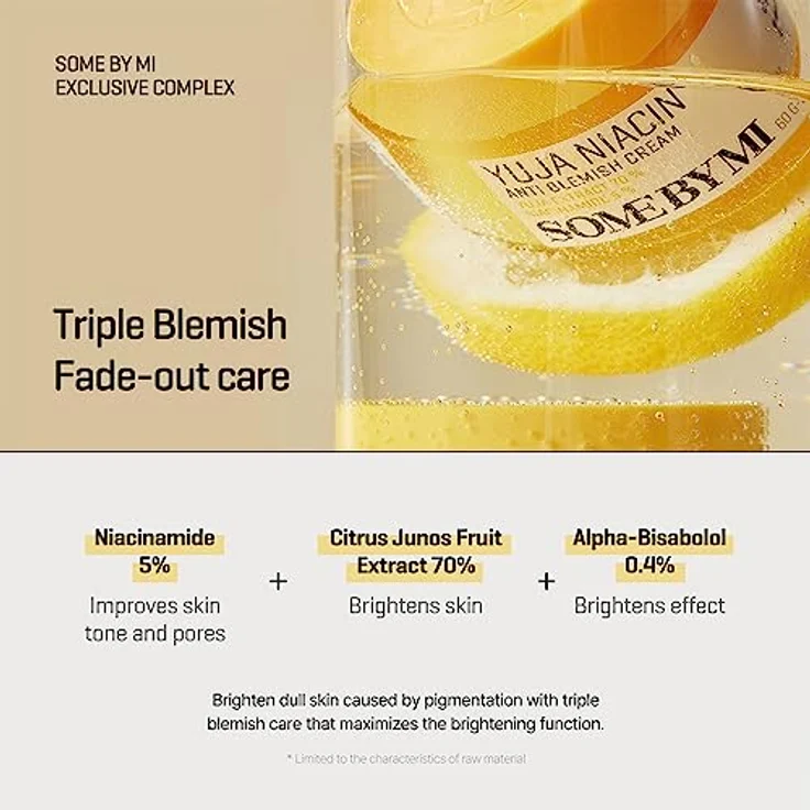 SOME BY MI Yuja Niacin Anti-Makel-Creme, 60 ml mit 5% Niacinamid zur Hautaufhellung und Verbesserung der Hautstruktur – Bild 4