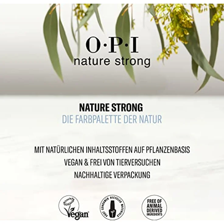 OPI Nature Strong Nagellack Glowing Places, 15 ml, veganer Nagellack mit intensivem Glanz – Bild 4