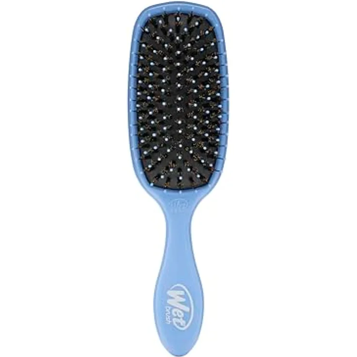 Wet Brush Shine Enhancer Paddle Brush, Sky - Hair Detangler Brush with Ultra Soft Bristles, Infused With Natural Argan Oil, Shiny Detangle & Smooth Hair, Wet or Dry, For All Hair Types