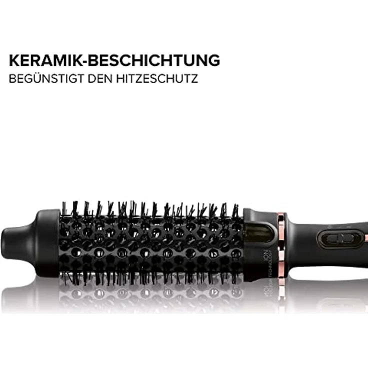 Bellissima My Pro Magic Style Brush P2 30, Warmluftbürste, natürlich wirkende glatte Haare oder definierte Locken, Durchmesser: 30 mm, Ionen-Technologie, Keramikbeschichtung, Mehrfachspannung – Bild 4