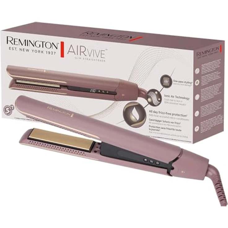 Remington AIRvive S8930, Haarglätter mit Ionen-Technologie, 5 Temperatureinstellungen und ultra-schnellem Aufheizen – Bild 1