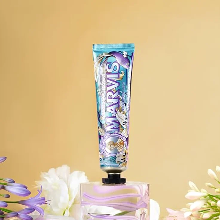 Marvis Sinuos Lily Limited Edition Zahnpasta, 75 ml, luxuriöse Zahnpasta zur Plaque-Entfernung mit langanhaltendem Frischegeschmack – Bild 4