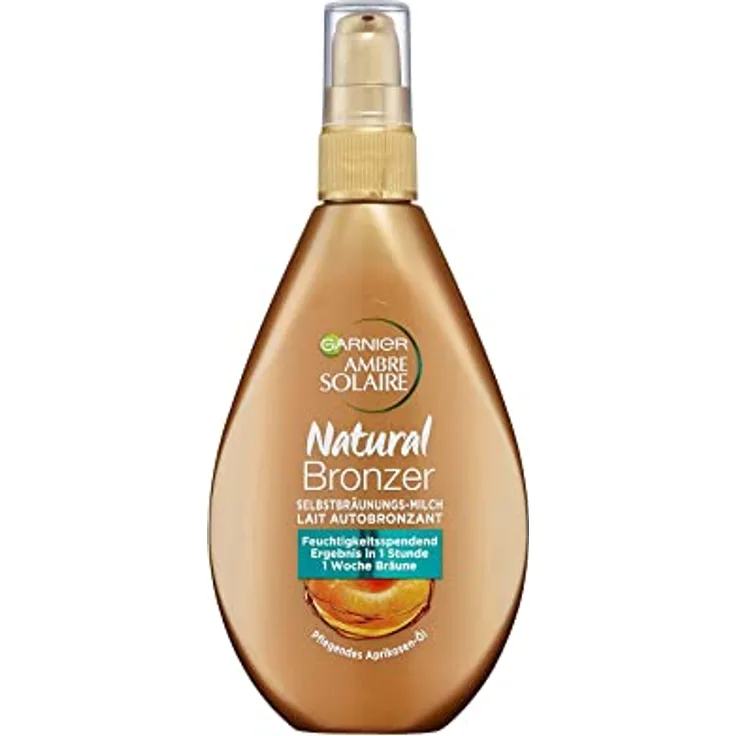 Garnier Selbstbräunungsmilch, Bronzer Lotion für eine natürliche und fleckenfreie Bräune, Ambre Solaire Natural Bronzer Milch, 1 x 150 ml