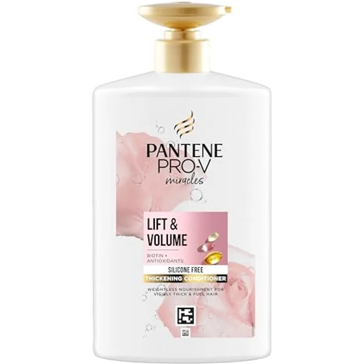 Pantene Pro-V Lift & Volume Haarverdickende Pflegespülung mit Biotin, Silikonfrei, 1000ml Pumpspender, für sichtbar dickeres und volleres Haar, angereichert mit Antioxidantien