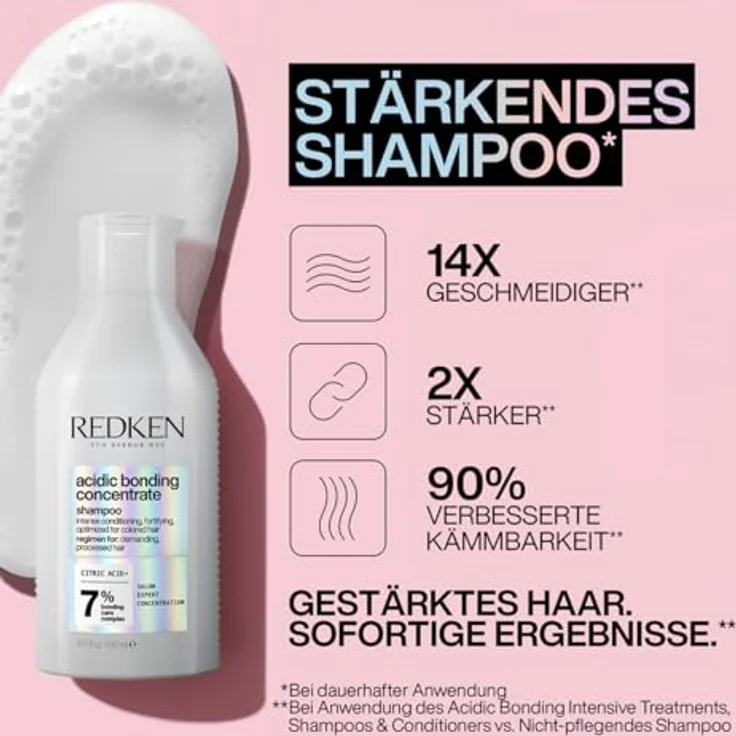 REDKEN Pflegendes Haarshampoo mit intensivem Schutz vor Farbverlust, Acidic Bonding Concentrate Shampoo, 1 x 500 ml – Bild 2