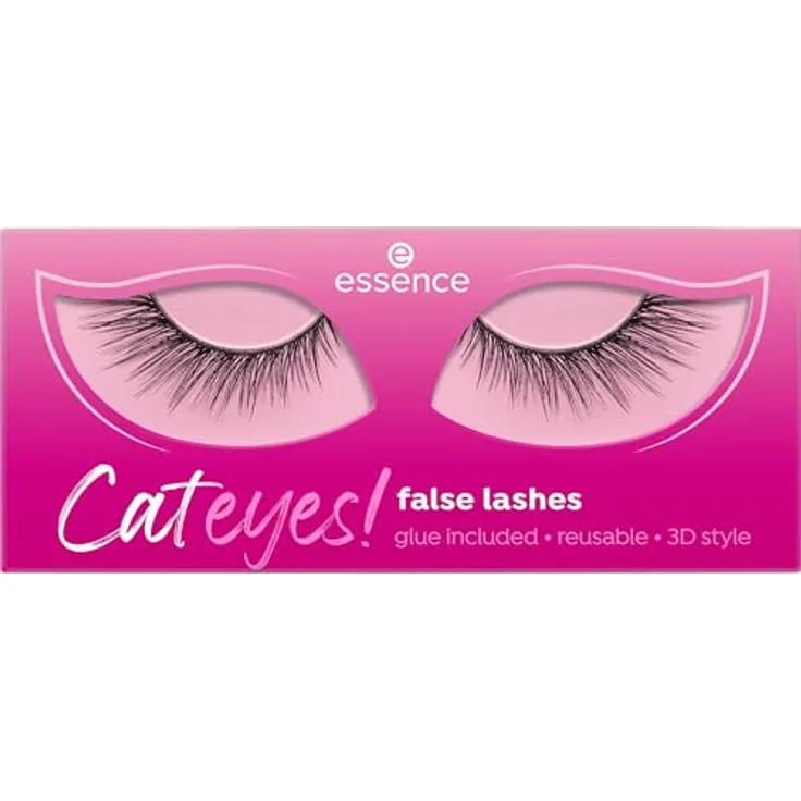 essence Cateyes! falsche Wimpern, Nr. 01, langanhaltend, extremes Volumen, vegan, ohne Mikroplastik, 1 Paar