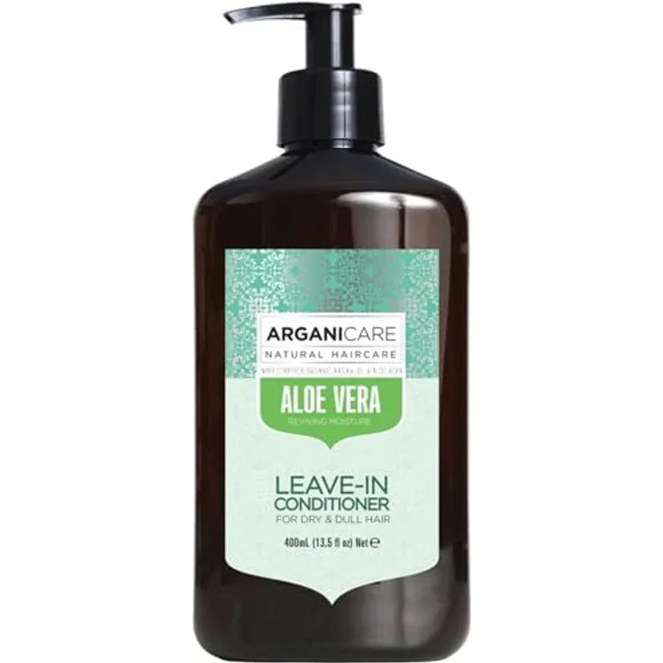 Arganicare Aloe Vera Pflegecreme ohne Ausspülen, spendet Feuchtigkeit & stärkt intensiv, Glanzeffekt, hoher Schutz, 400 ml