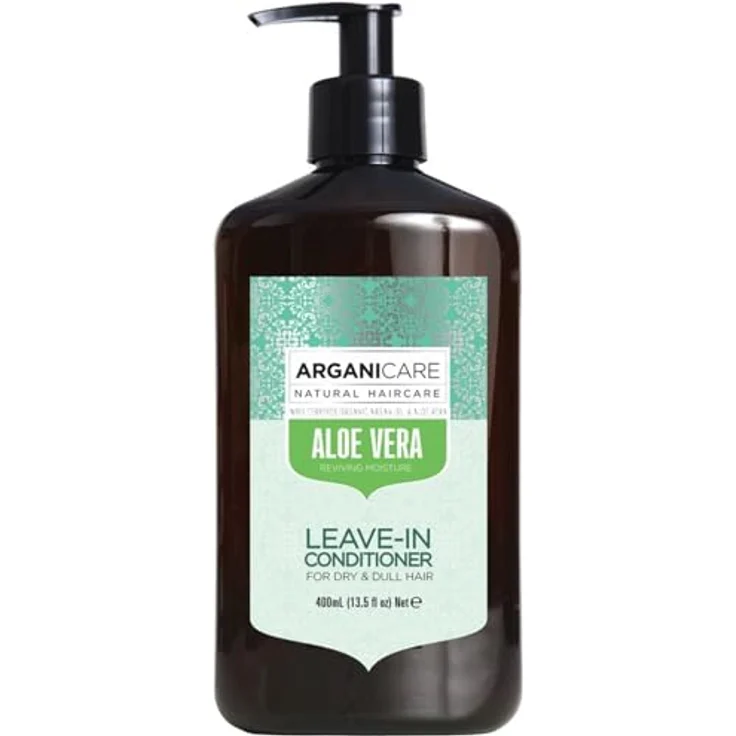 Arganicare Aloe Vera Pflegecreme ohne Ausspülen, spendet Feuchtigkeit & stärkt intensiv, Glanzeffekt, hoher Schutz, 400 ml – Bild 1