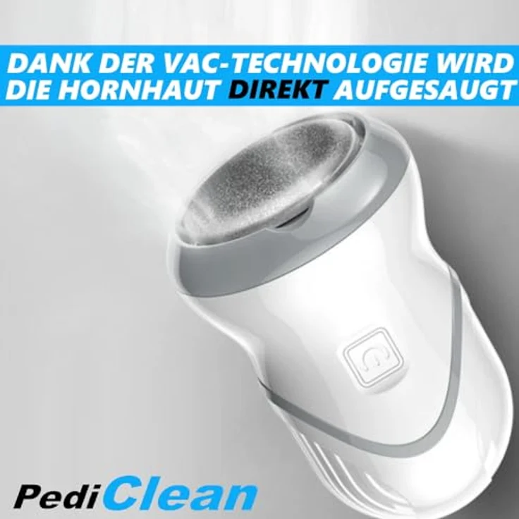 MAVURA Elektrischer Hornhautentferner PediClean mit Vakuum-Saugfunktion, für seidig weiche Füße, elektrisch - Transparent – Bild 4