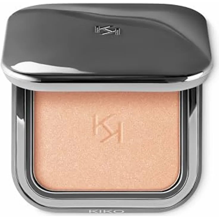 KIKO Milano Glow Fusion Powder Highlighter, aufhellender Kompaktpuder in Farbton 02 Heavenly Gold, 5 g
