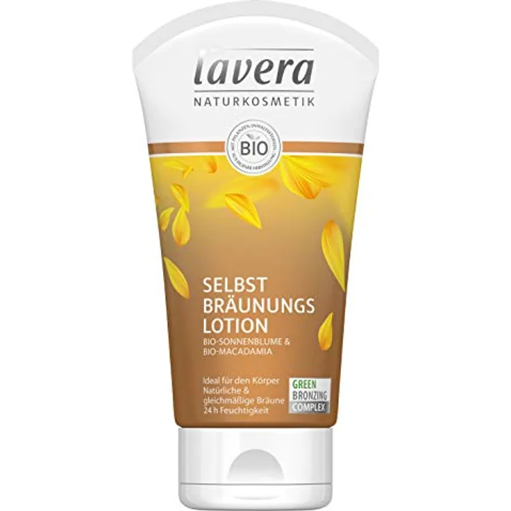 Lavera Selbstbräunungslotion Körper ∙ Bio-Macadamiaöl & Bio-Sonnenblumenöl ∙ Ideal Für Den Körper ∙ 24h Feuchtigkeit ∙ Natürliche & Gleichmäßige Bräune ∙ Vegan Naturkosmetik 1x 150 Ml