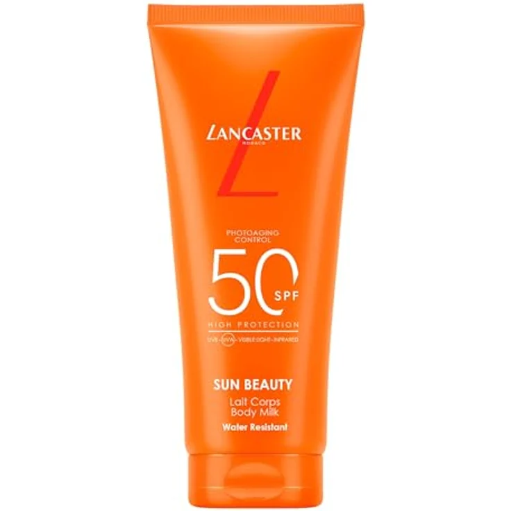 Lancaster Sun Beauty Body Milk SPF50, 100 ml - Schützt vor lichtbedingter Hautalterung, pflegt und repariert Hautschäden, langanhaltende Wirkung, einfache Anwendung, dermatologisch getestet – Bild 1