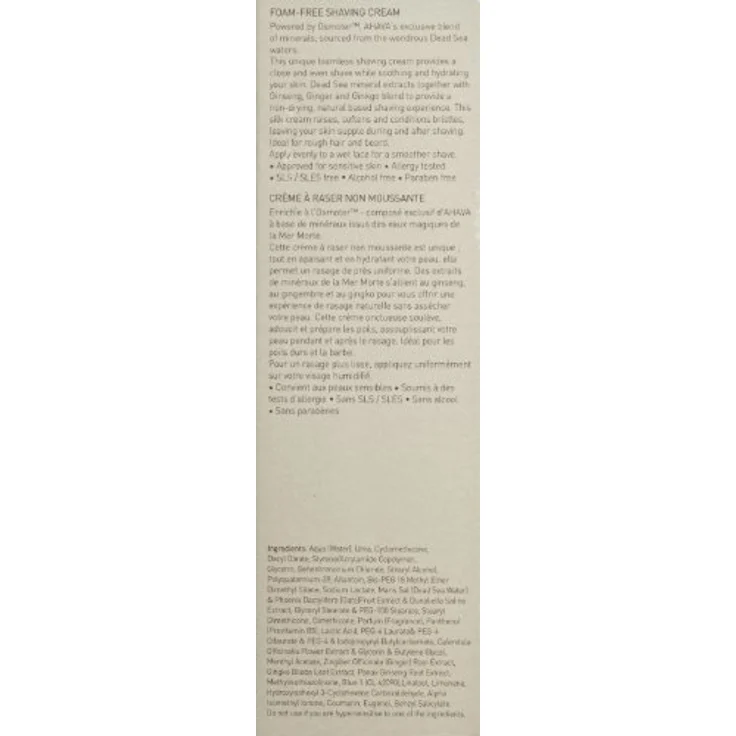 AHAVA Time To Energize - Men Foam-Free Shaving Cream 200 ml mit pflegender Wirkung für alle Hauttypen – Bild 3