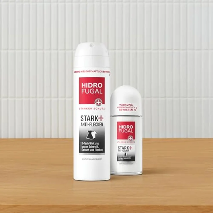 Hidrofugal STARK + ANTI-FLECKEN Spray, Antitranspirant Deo gegen Schweiß, Geruch & Flecken, alkoholfrei mit frischem Duft, 150 ml – Bild 3