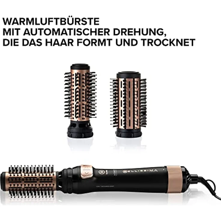Bellissima My Pro Revolution BHS4 1100, Warmluftbürste, trocknet und modelliert, automatische Drehung in zwei Richtungen, 2 Bürsten mit 40 und 50 mm, Ionisator, 1000 W, Keramikbeschichtung – Bild 2