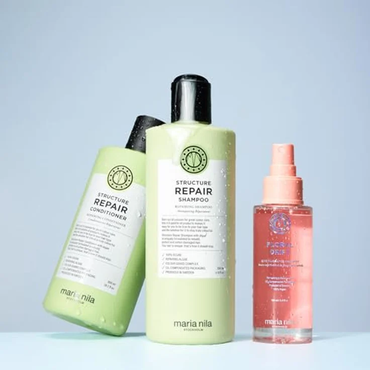 Maria Nila Holiday Box Structure Repair, Pflegeset für geschädigtes Haar – Shampoo, Conditioner & Maske – vegan, stärkt, repariert & spendet Feuchtigkeit – Bild 2