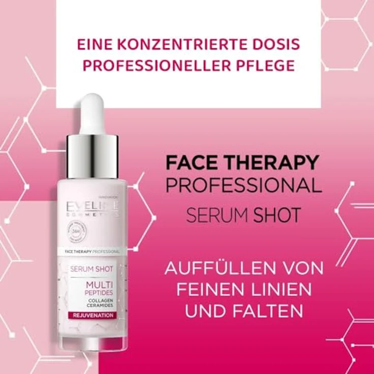 Eveline Cosmetics Serum Shot Multi Peptides, verjüngendes Gesichtsserum mit Kollagen, 30 ml, vegan – Bild 2