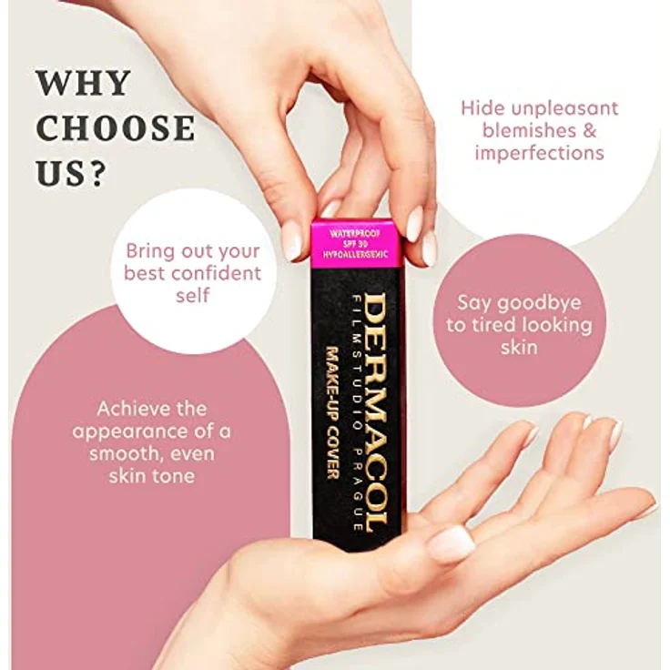 Dermacol Full Coverage Foundation 13g, Flüssige Matte Foundation mit SPF 30, Wasserfest für fettige Haut, Shade - 208 – Bild 3