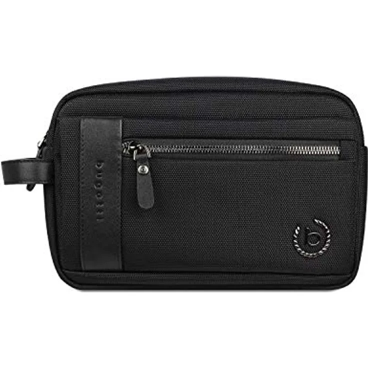 bugatti Nero Kulturbeutel Herren Klein, Kulturtasche Männer, Toiletry Bag, Schwarz