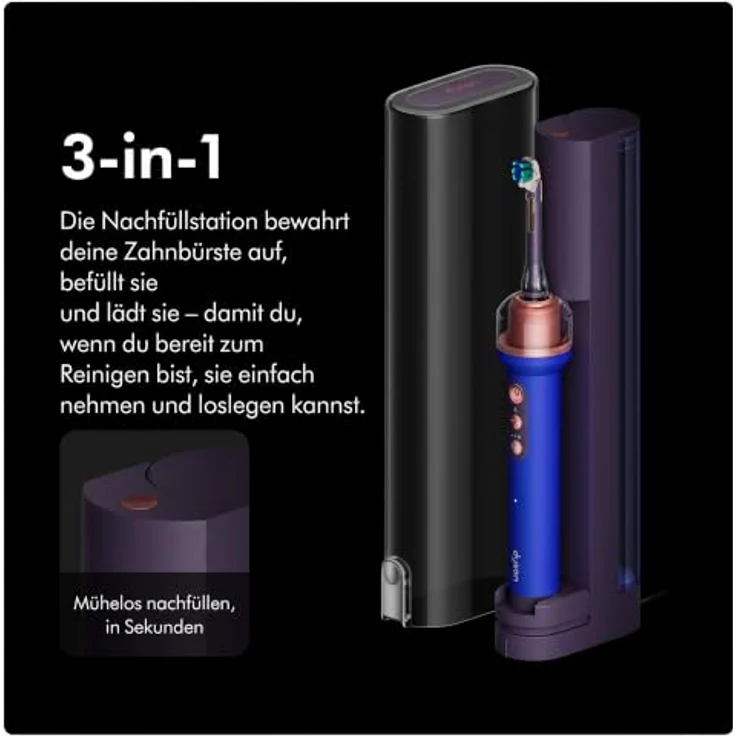 Dyson CameraJet™ elektrische Zahnbürste mit Präzisionsmunddusche (Ultra Blue) – Bild 8