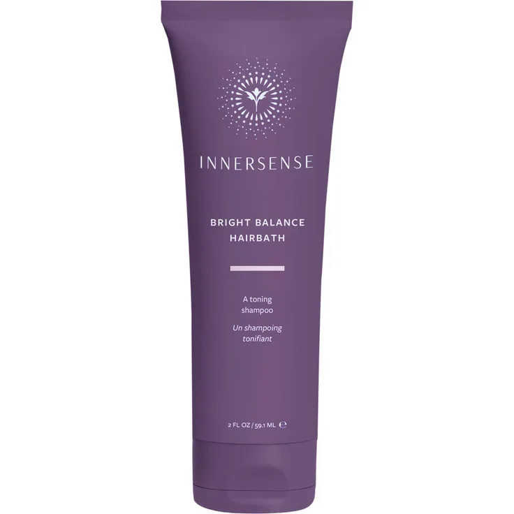 Innersense Organic Beauty Bright Balance Hairbath, Violett-Shampoo zur Neutralisierung von Gelbstichen und Steigerung der Haarleuchtkraft, 59,1 ml