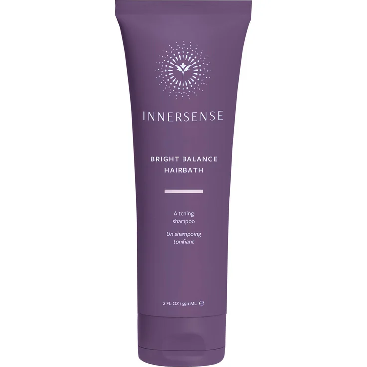 Innersense Organic Beauty Bright Balance Hairbath, Violett-Shampoo zur Neutralisierung von Gelbstichen und Steigerung der Haarleuchtkraft, 59,1 ml