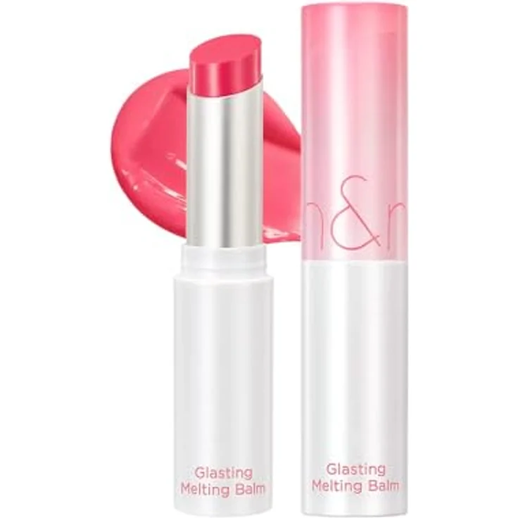 rom&nd Glasting Melting Balm (02 LOVEY PINK), veganer Lippenbalsam mit wässriger Formel für langanhaltende Hydratation und transparenten Glanz – Bild 1