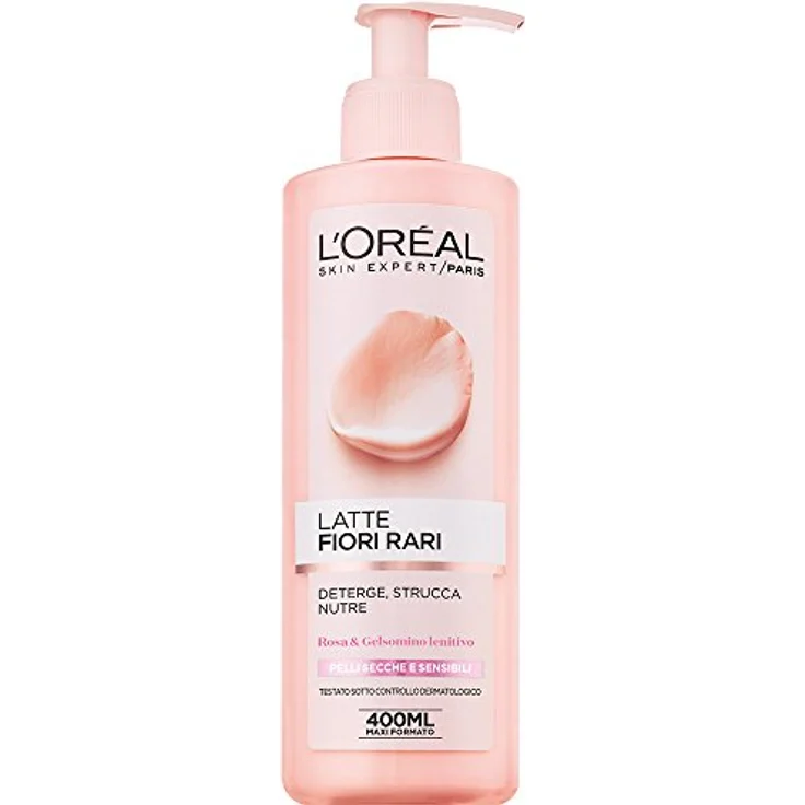 L'OREAL selten Milch trockenen / empfindlicher Hautreiniger Blumen 400 ml. – Bild 1