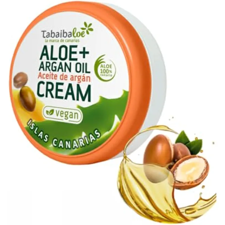 Tabaibaloe Vegan - Aloe Vera + Argan Oil Gesichts- und Körpercreme, 50ml Feuchtigkeitsspendend und Hautpflegend