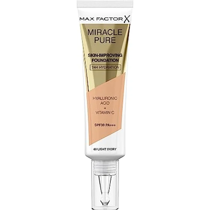 Max Factor Miracle Pure Skin-Improving Foundation 40 Light Ivory 30 ml  – Bild 2