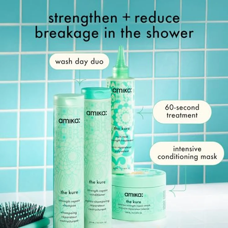 amika The Kure regenerierender Conditioner für blonde Haare, 275 ml, pflegt und stärkt das Haar, neutralisiert Gelbstich, ohne Sulfate – Bild 6