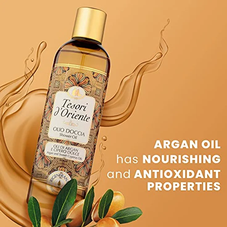 Tesori d'Oriente Argan & Cyperus Duschöl 250 ml für Alle Hauttypen geeignet – Bild 5