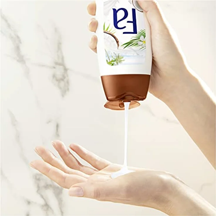 Fa Duschcreme Coconut Milk (250ml), pflegendes Duschgel mit natürlichem Kokosnuss-Extrakt und exotisch-pflegendem Duft, 94% natürliche Inhaltsstoffe – Bild 4