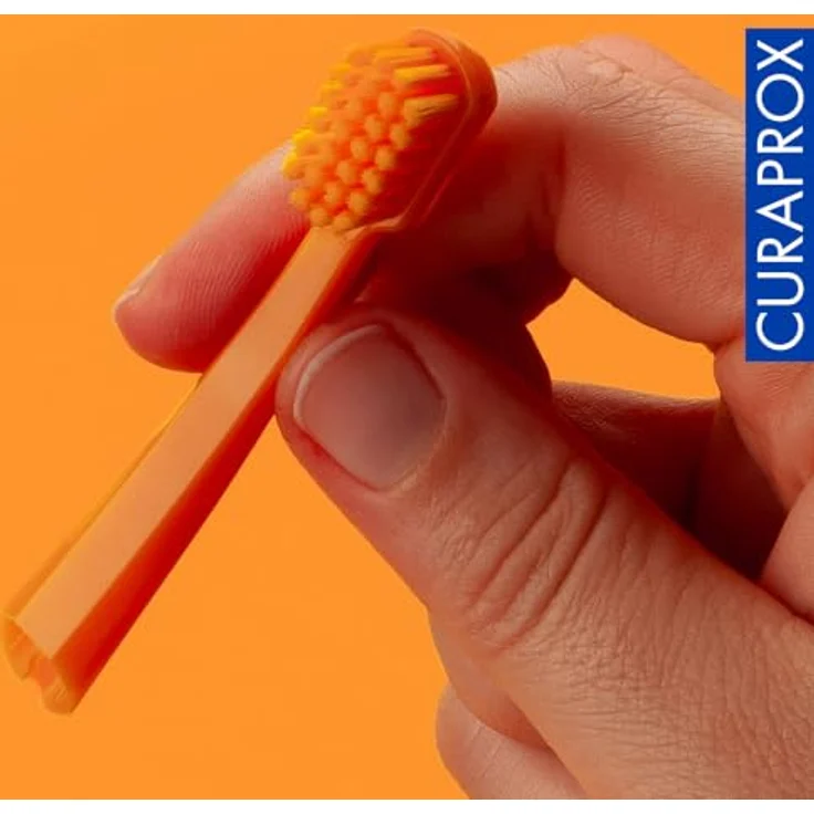 Curaprox Kids Travel Refill Ersatz-Kopf, 2er Pack, orange, sanfte Borsten für effektive Zahnreinigung – Bild 8
