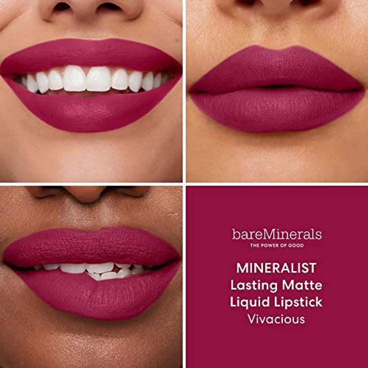 bareMinerals Mineralist Lasting Matte Liquid Lipstick - Vivacious 0.11oz (3.5ml) – Bild 3