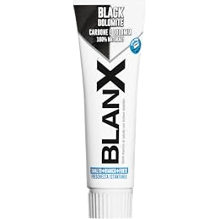 BLANX Black Dolomite, aufhellende Zahnpasta mit isländischen Flechten und Aktivkohle, 75 ml – Bild 4