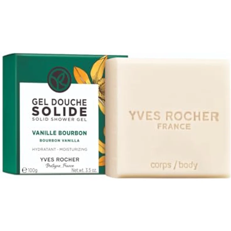 Yves Rocher Feste Duschgel Vanille Bourbon – 92% Natürlich, Vegan, Plastikfrei – 100g, Sanfte Reinigung mit süßem Mandelöl – Bild 1