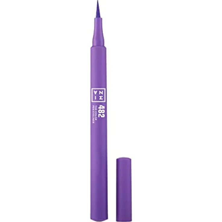 3INA The Color Pen Eyeliner, Filzstift-Eyeliner in kräftigem Lila, Farbton 482, 1 ml – Bild 1